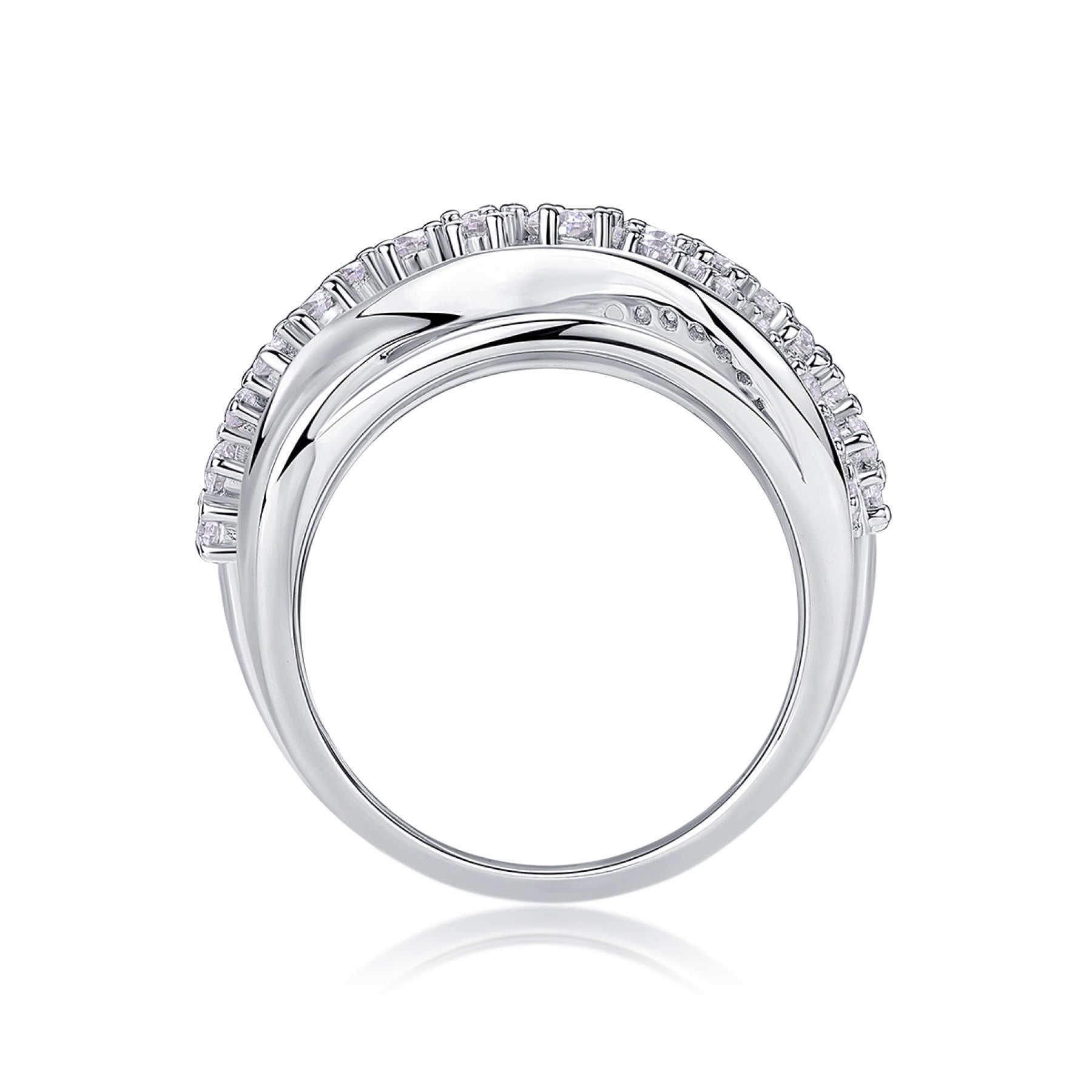Bloomway Moissanite Band Ring in Sterling Silver