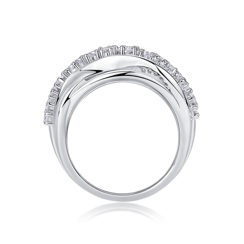 Bloomway Moissanite Band Ring in Sterling Silver
