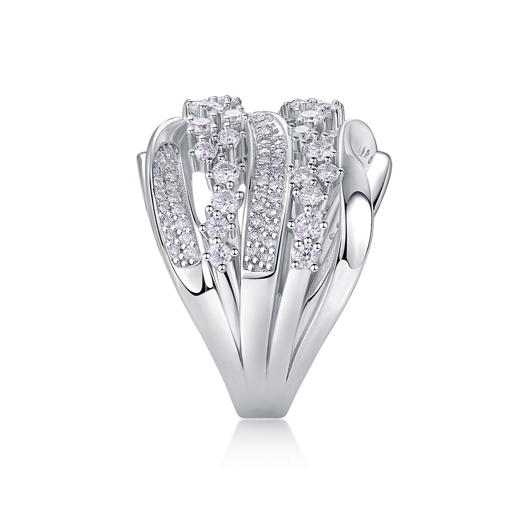 Bloomway Moissanite Band Ring in Sterling Silver