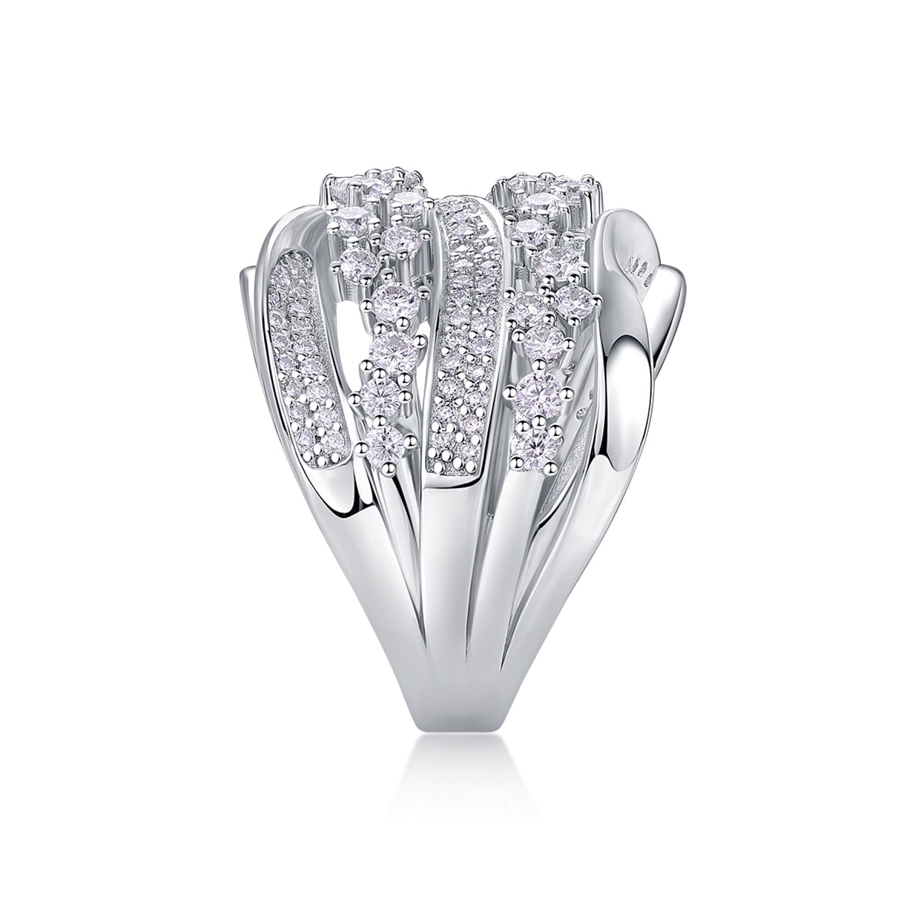 Bloomway Moissanite Band Ring in Sterling Silver