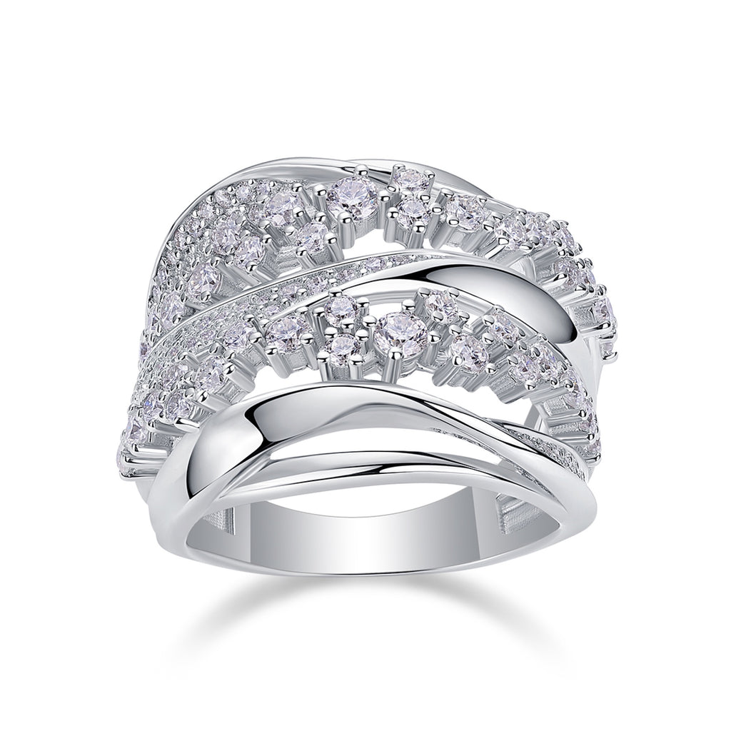 Bloomway Moissanite Band Ring in Sterling Silver