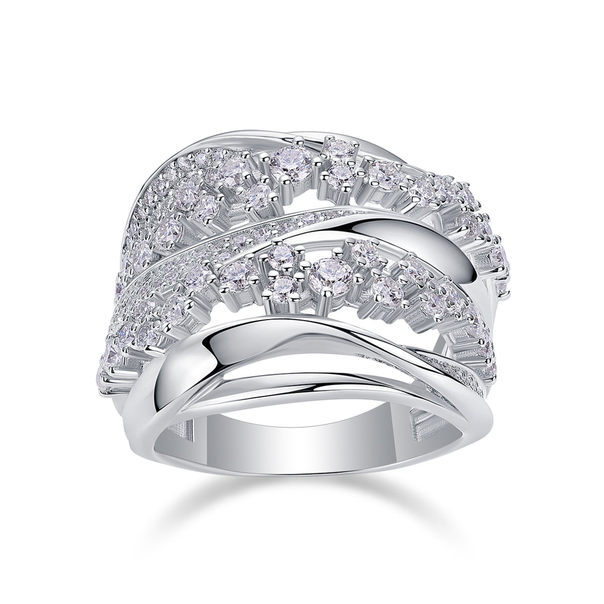 Bloomway Moissanite Band Ring in Sterling Silver