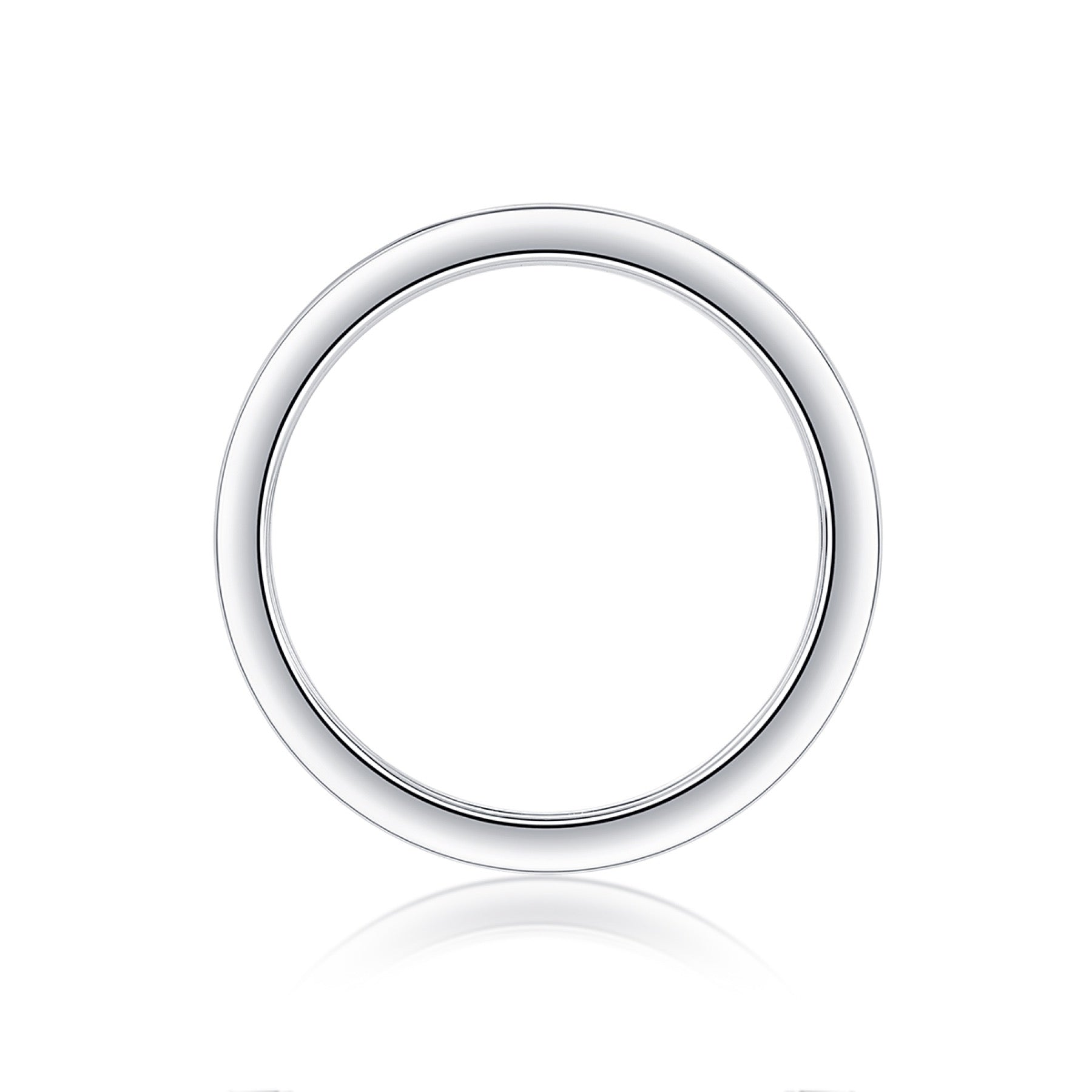Rhomb Moissanite Eternity Band Ring in Sterling Silver