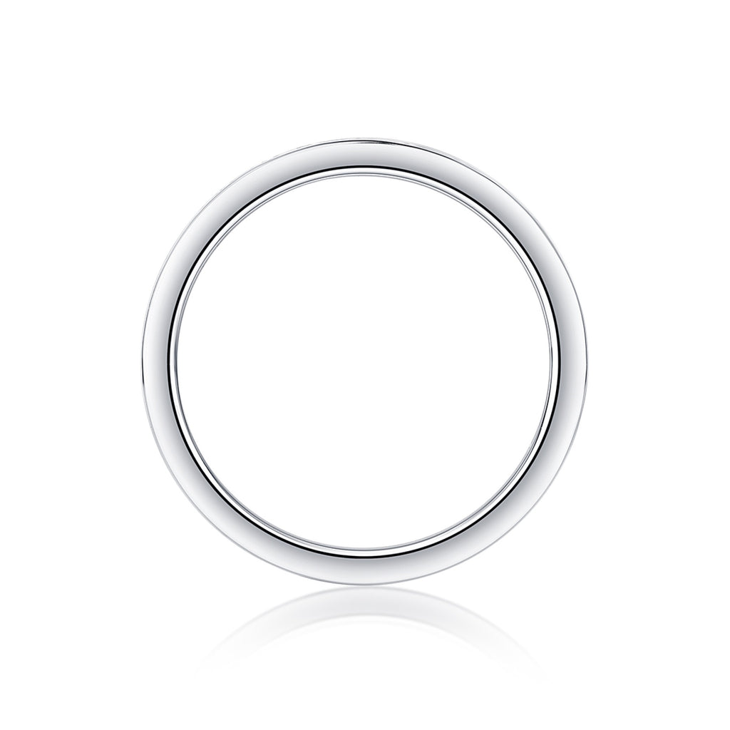 Nightsong Moissanite Eternity Band Ring in Sterling Silver