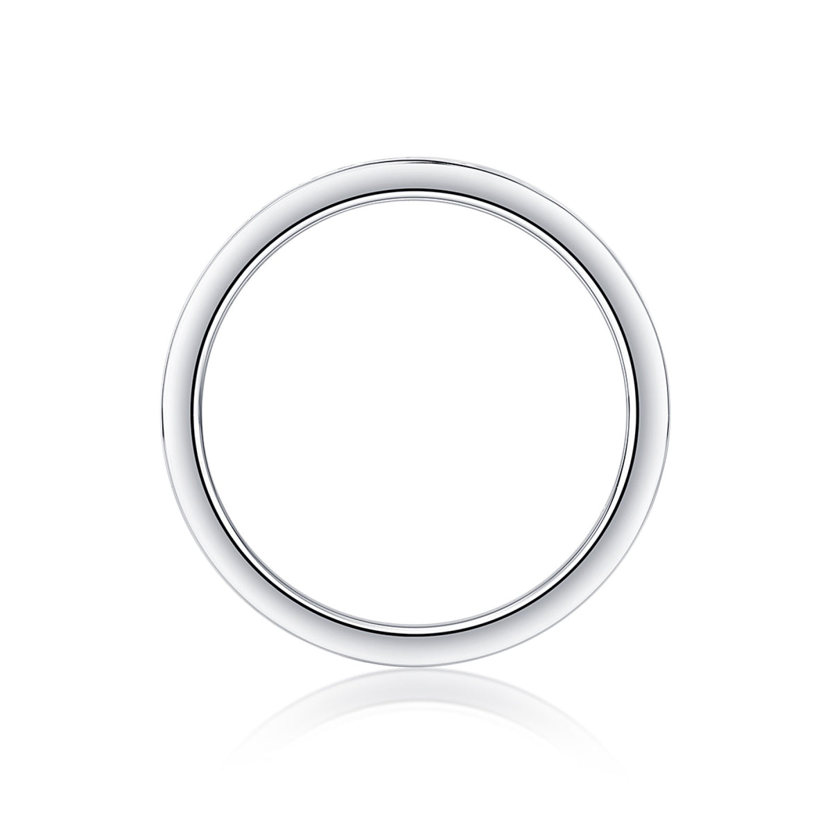 Nightsong Moissanite Half Eternity Band Ring in Sterling Silver