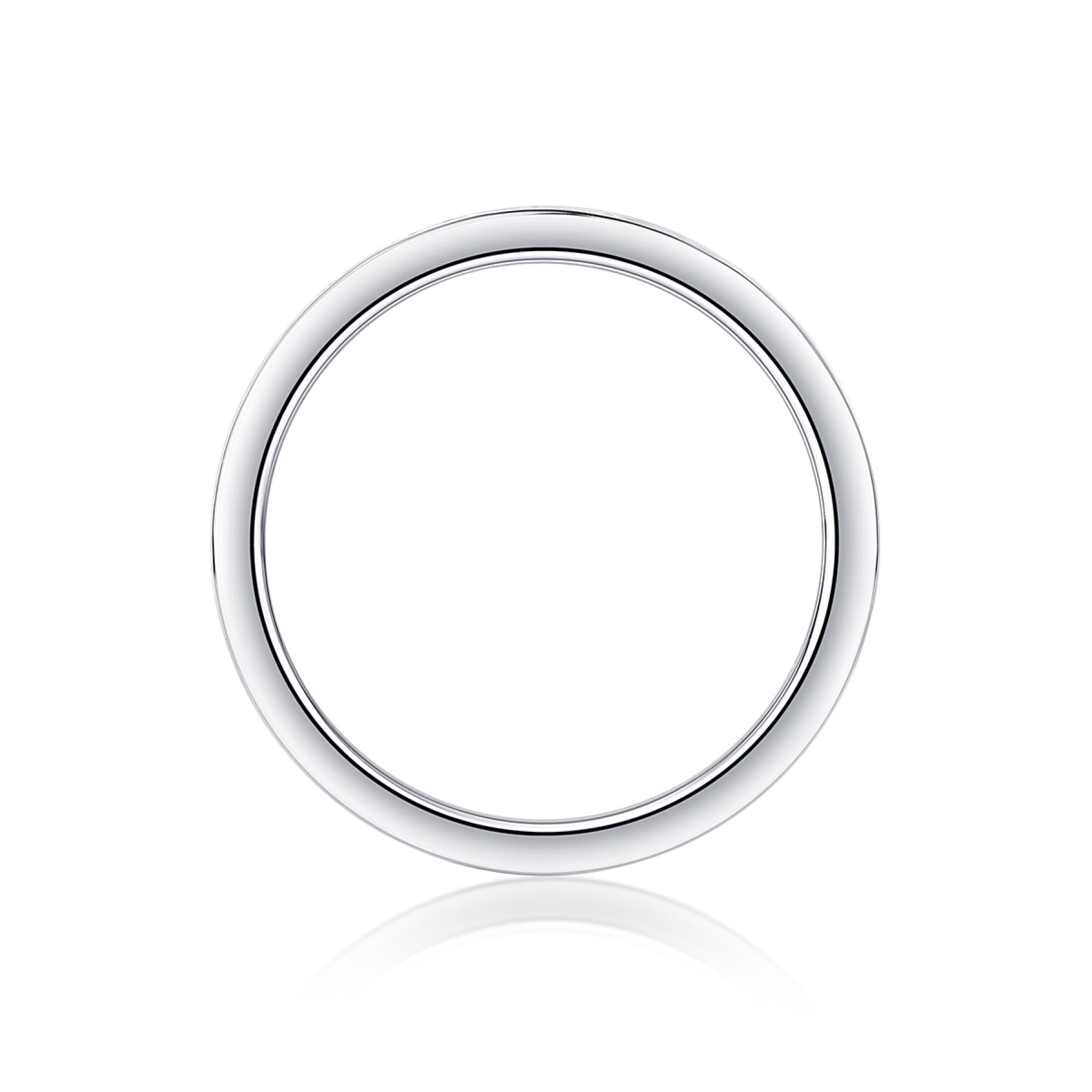 Nightsong Moissanite Eternity Band Ring in Sterling Silver