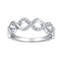 Undine Moissanite Band Ring in Sterling Silver