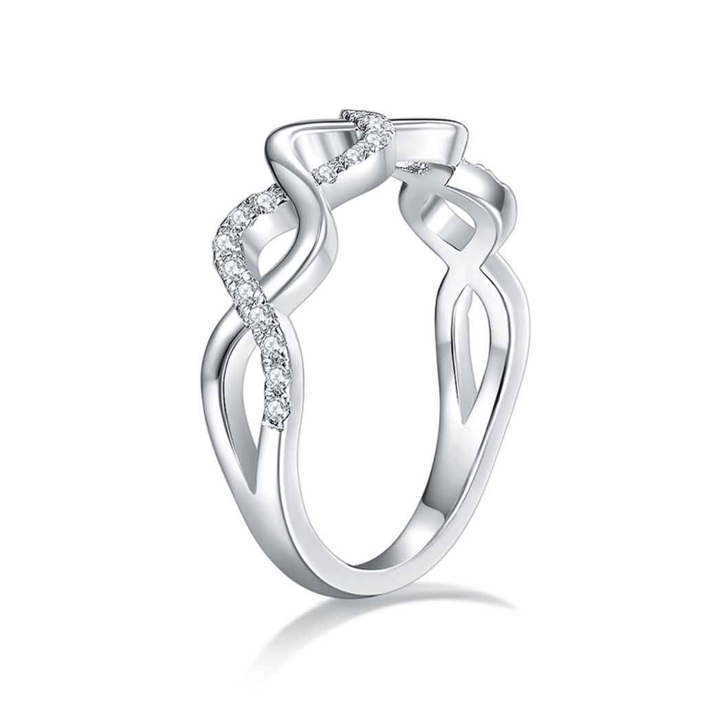 Undine Moissanite Band Ring in Sterling Silver