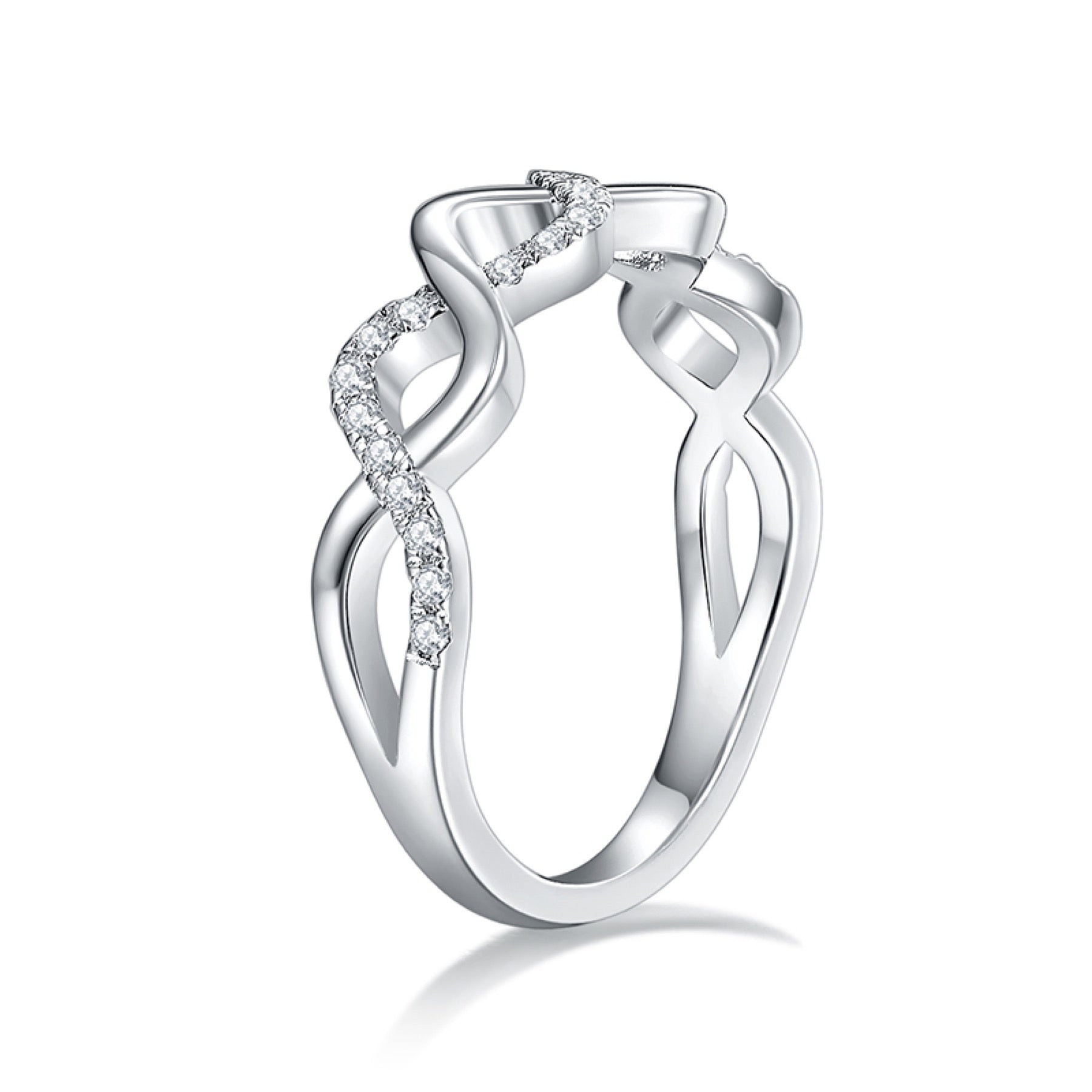 Undine Moissanite Band Ring in Sterling Silver