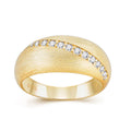 Barra Moissanite Band Ring in Gold-Tone Sterling Silver