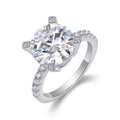 Splendor 5 Carat Moissanite Solitaire Ring in Sterling Silver