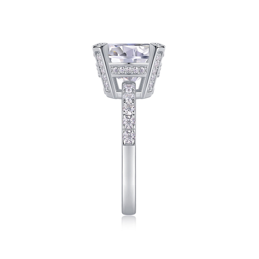 Splendor 5 Carat Moissanite Solitaire Ring in Sterling Silver