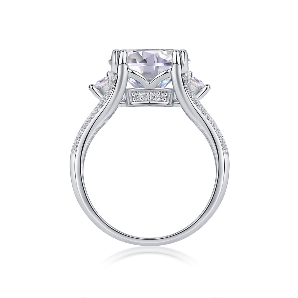 Noble Oval-Cut Moissanite Solitaire Ring in Sterling Silver
