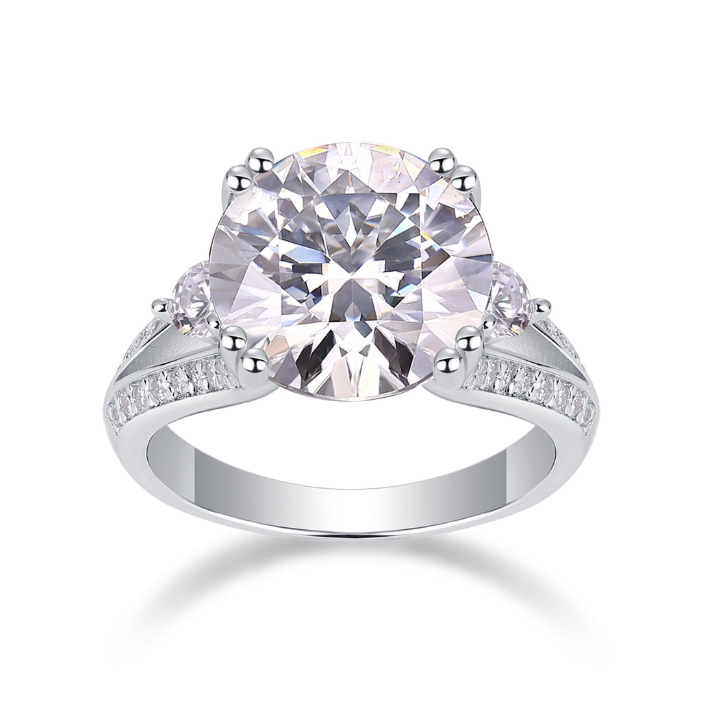 Noble Oval-Cut Moissanite Solitaire Ring in Sterling Silver