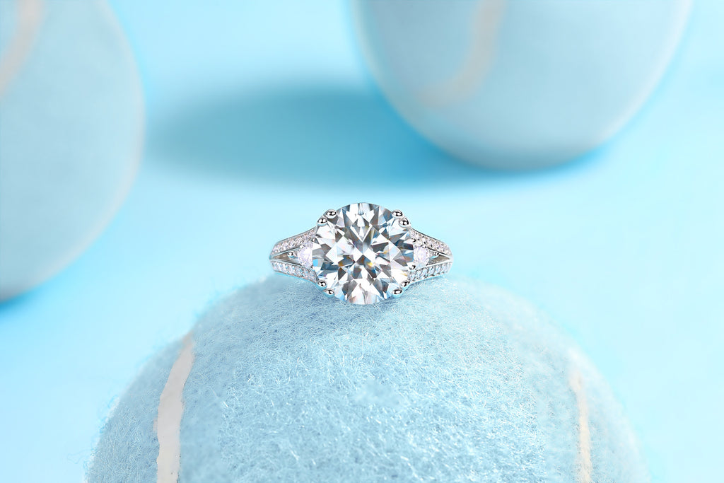Noble Oval-Cut Moissanite Solitaire Ring in Sterling Silver