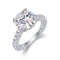 Tender 5 Carat Moissanite Solitaire Ring in Sterling Silver