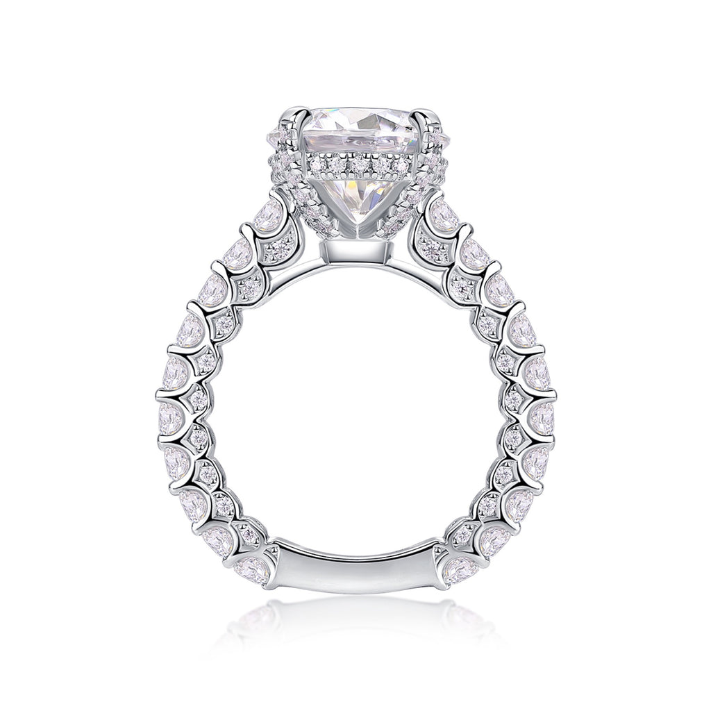 Tender 5 Carat Moissanite Solitaire Ring in Sterling Silver
