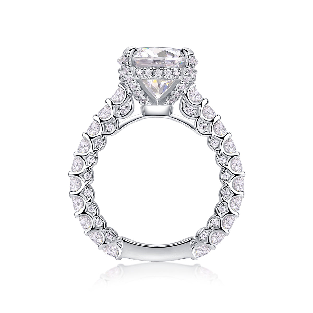 Tender 5 Carat Moissanite Solitaire Ring in Sterling Silver