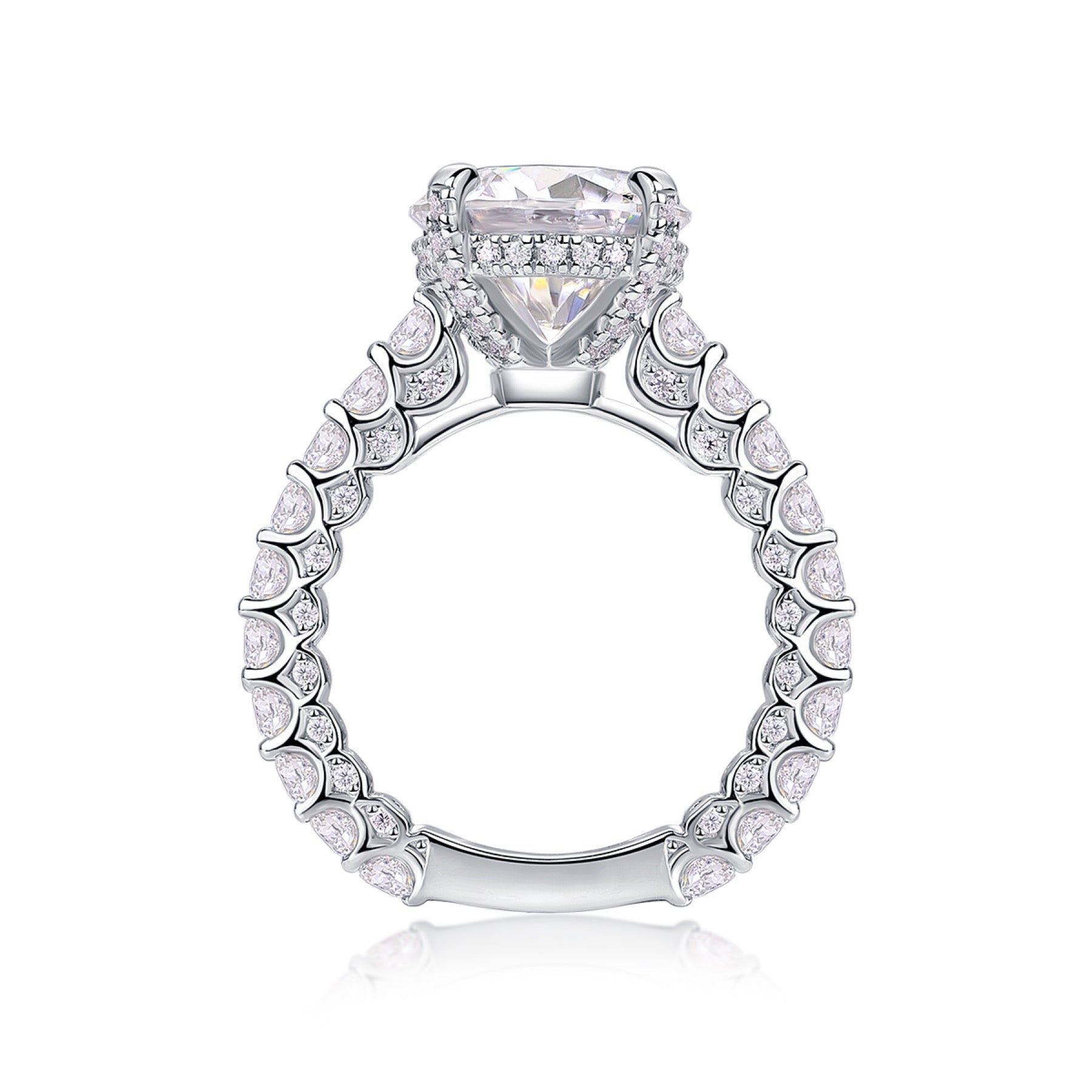 Tender 5 Carat Moissanite Solitaire Ring in Sterling Silver