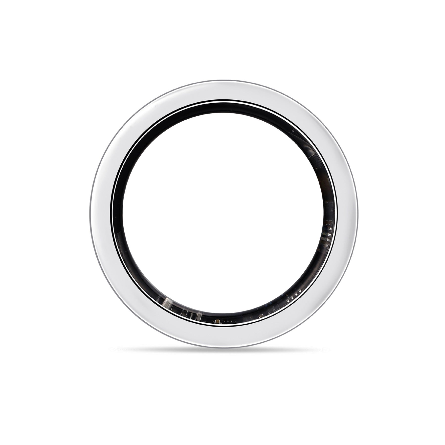 Noir Moissanite Enamel Band Ring in Sterling Silver