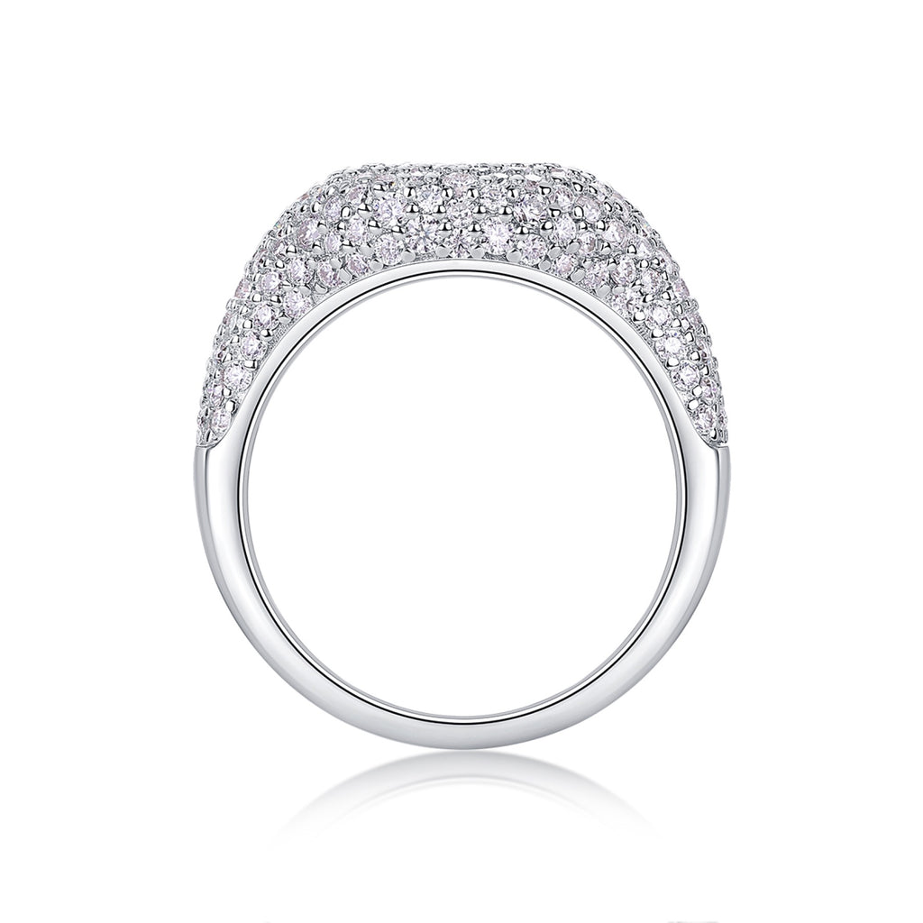 Frenzy Moissanite Band Ring in Sterling Silver