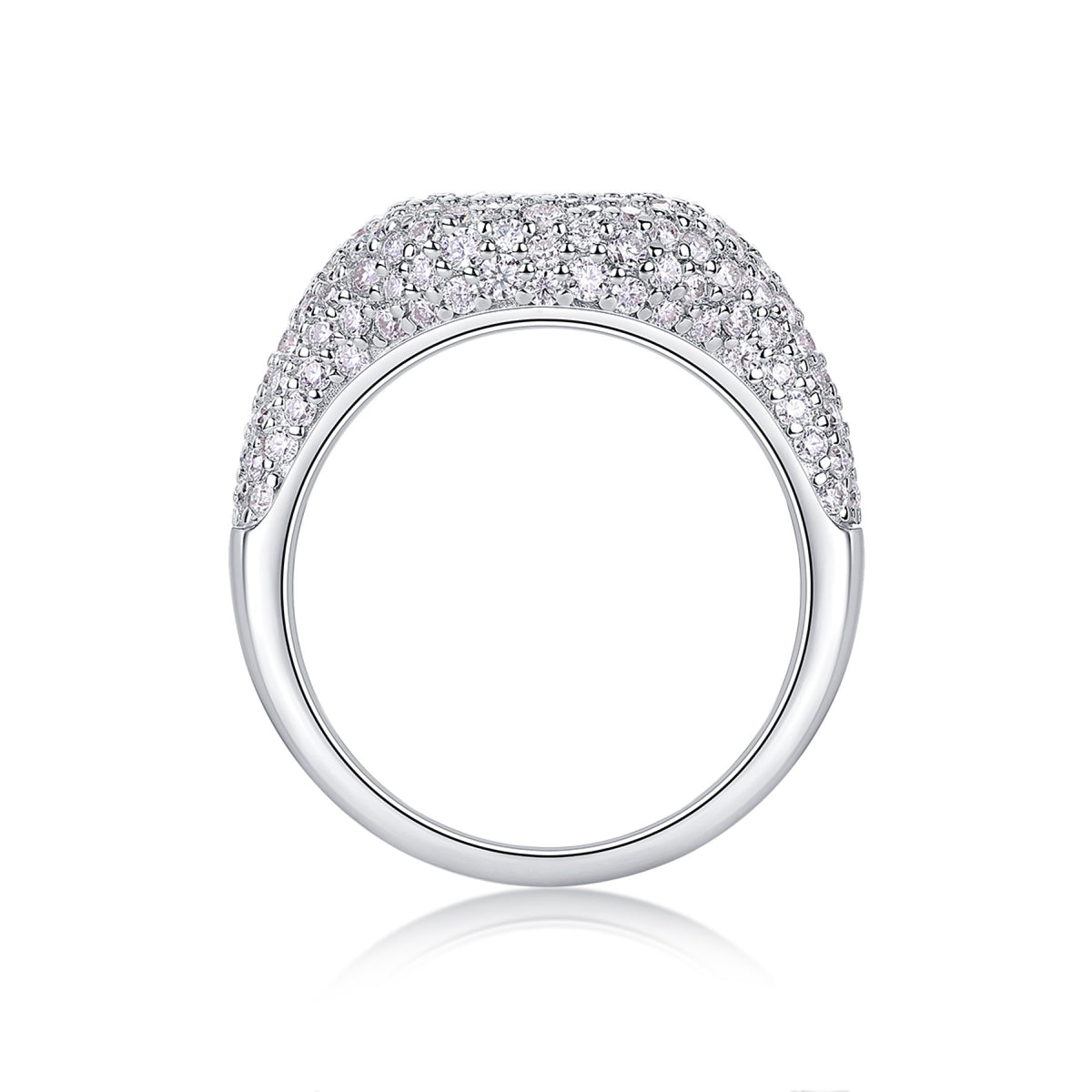 Frenzy Moissanite Band Ring in Sterling Silver