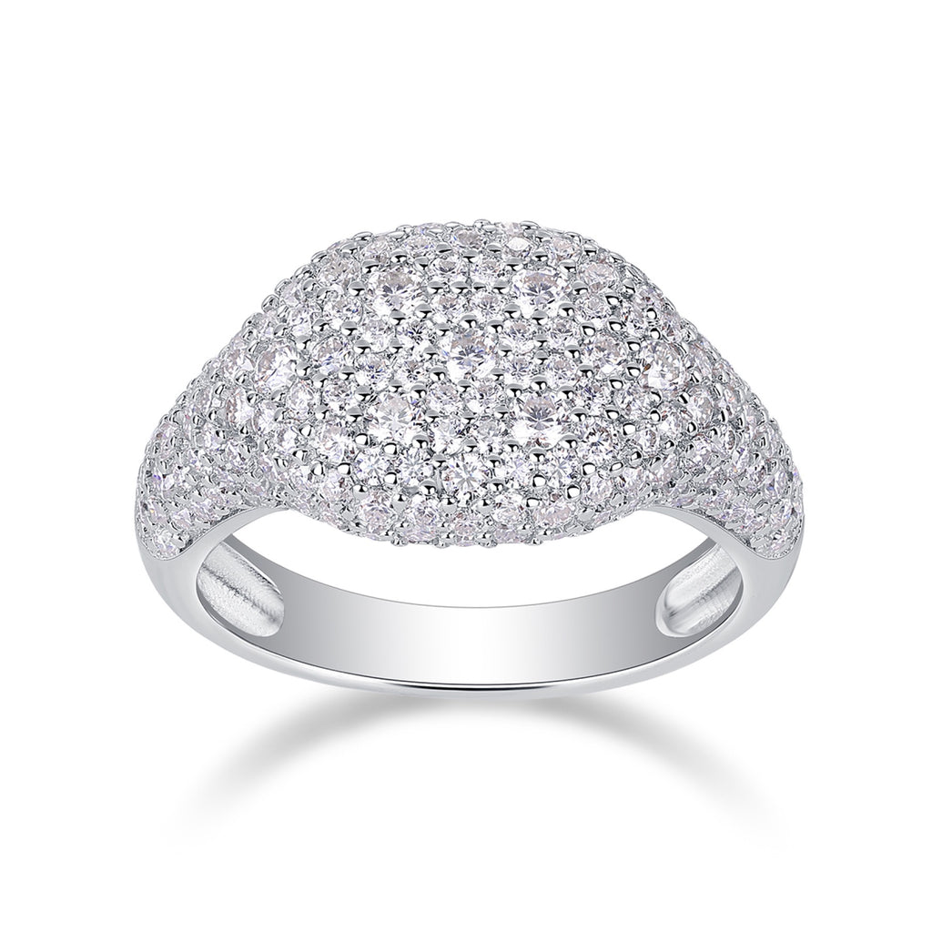 Frenzy Moissanite Band Ring in Sterling Silver