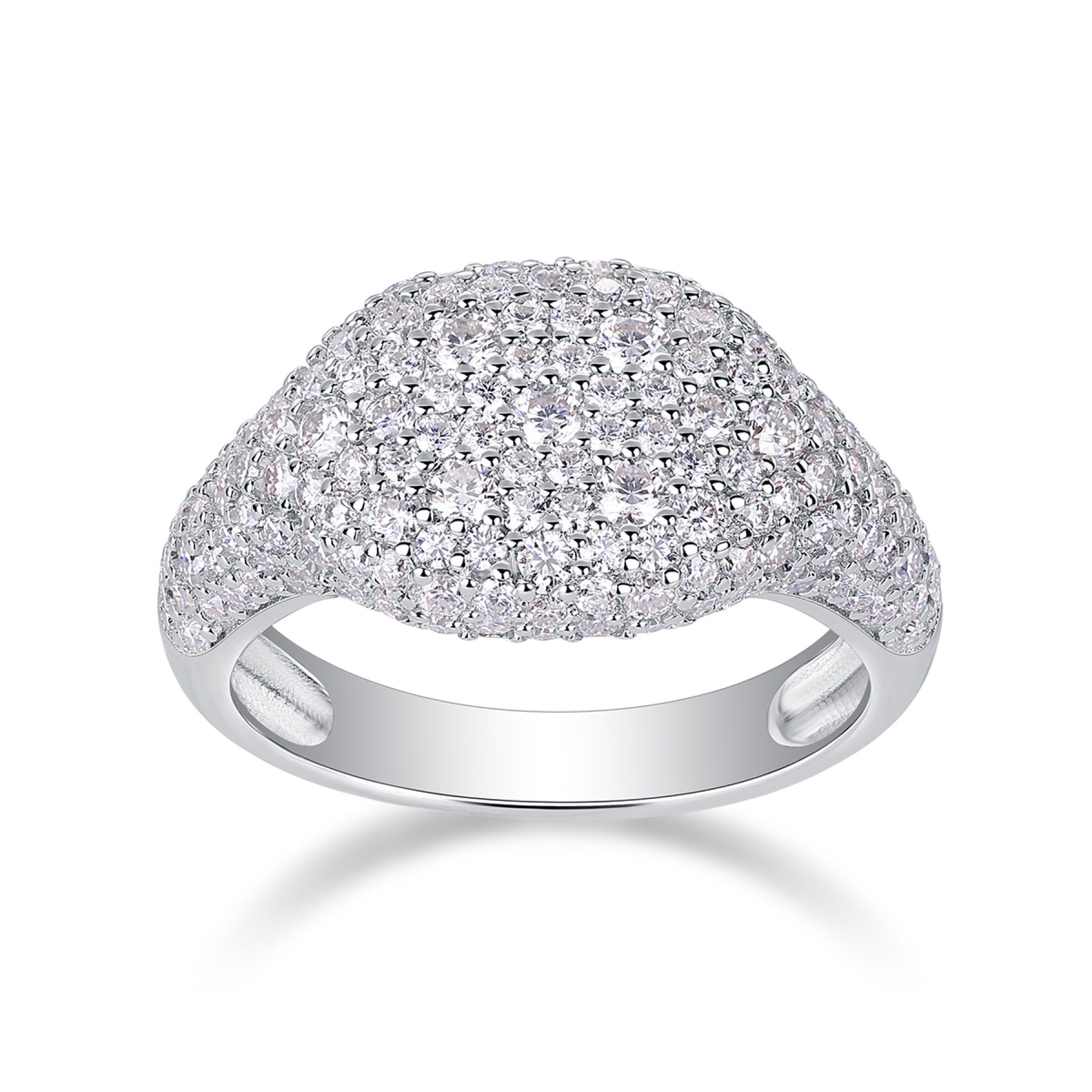 Frenzy Moissanite Band Ring in Sterling Silver