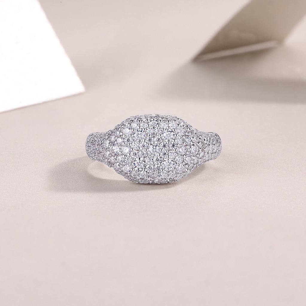 Frenzy Moissanite Band Ring in Sterling Silver