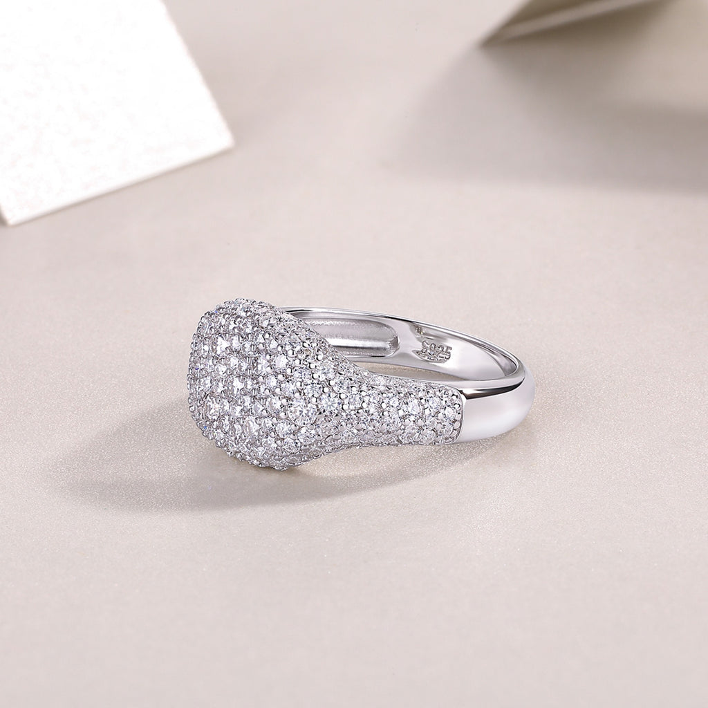 Frenzy Moissanite Band Ring in Sterling Silver