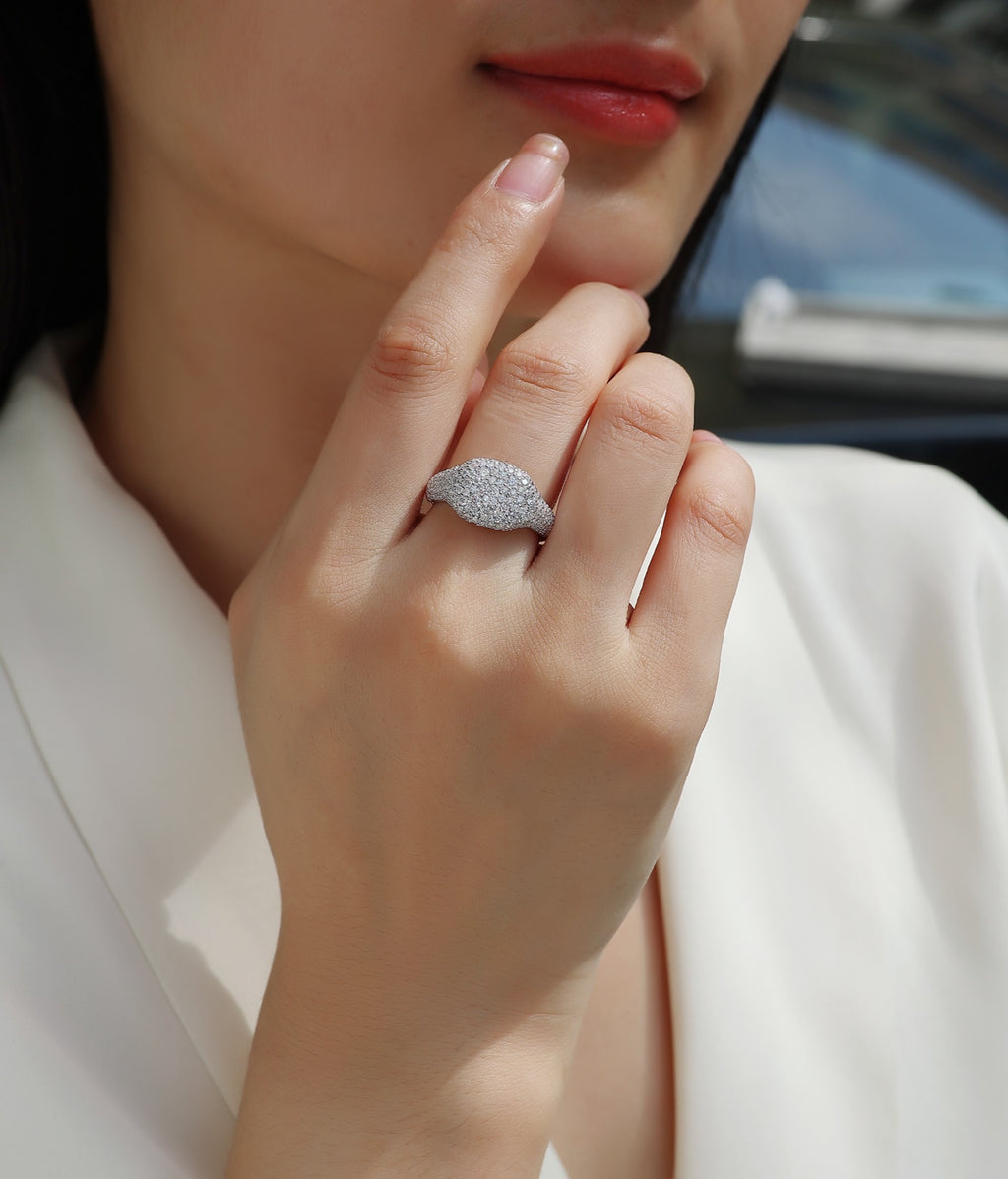 Frenzy Moissanite Band Ring in Sterling Silver