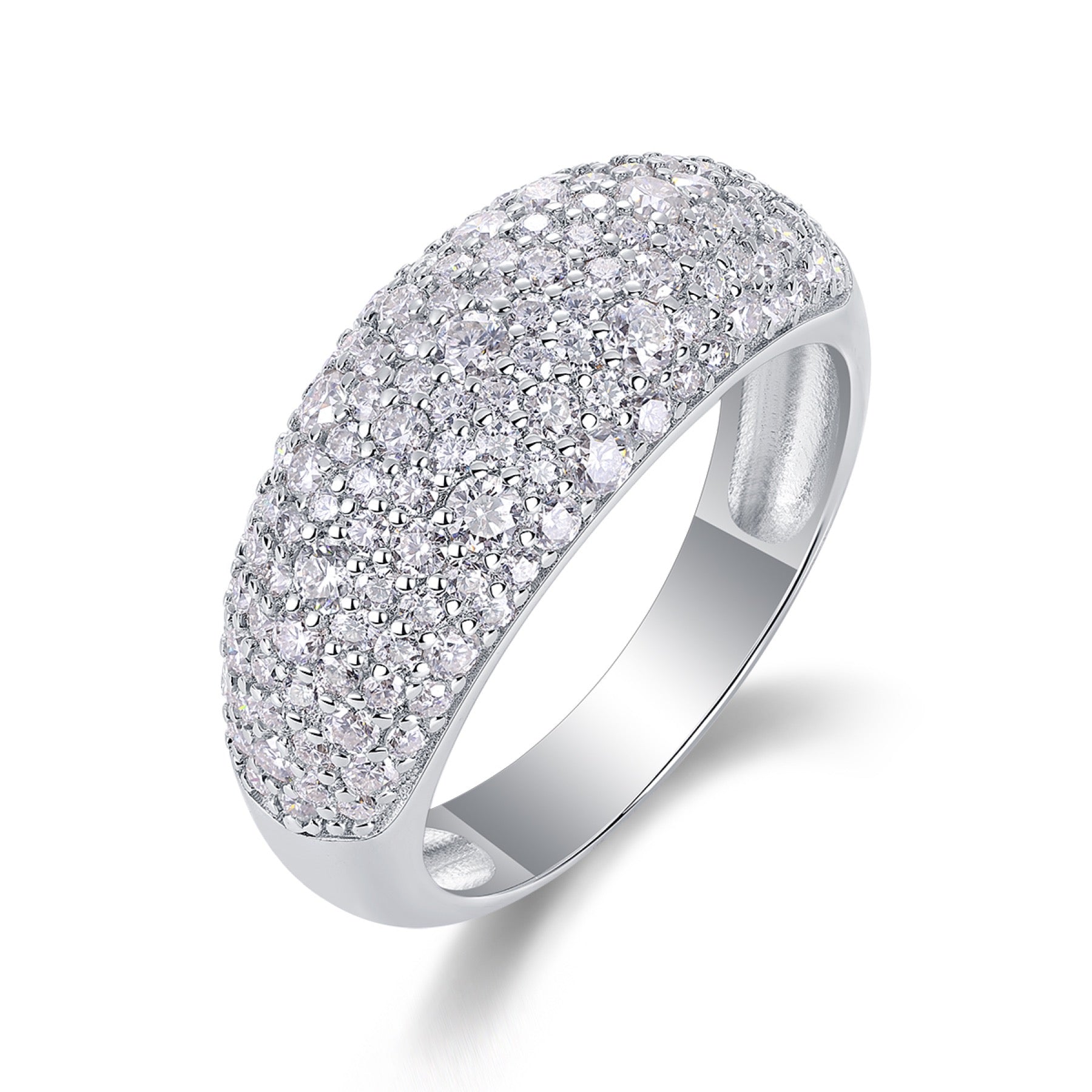 Nightsky Moissanite Band Ring in Sterling Silver