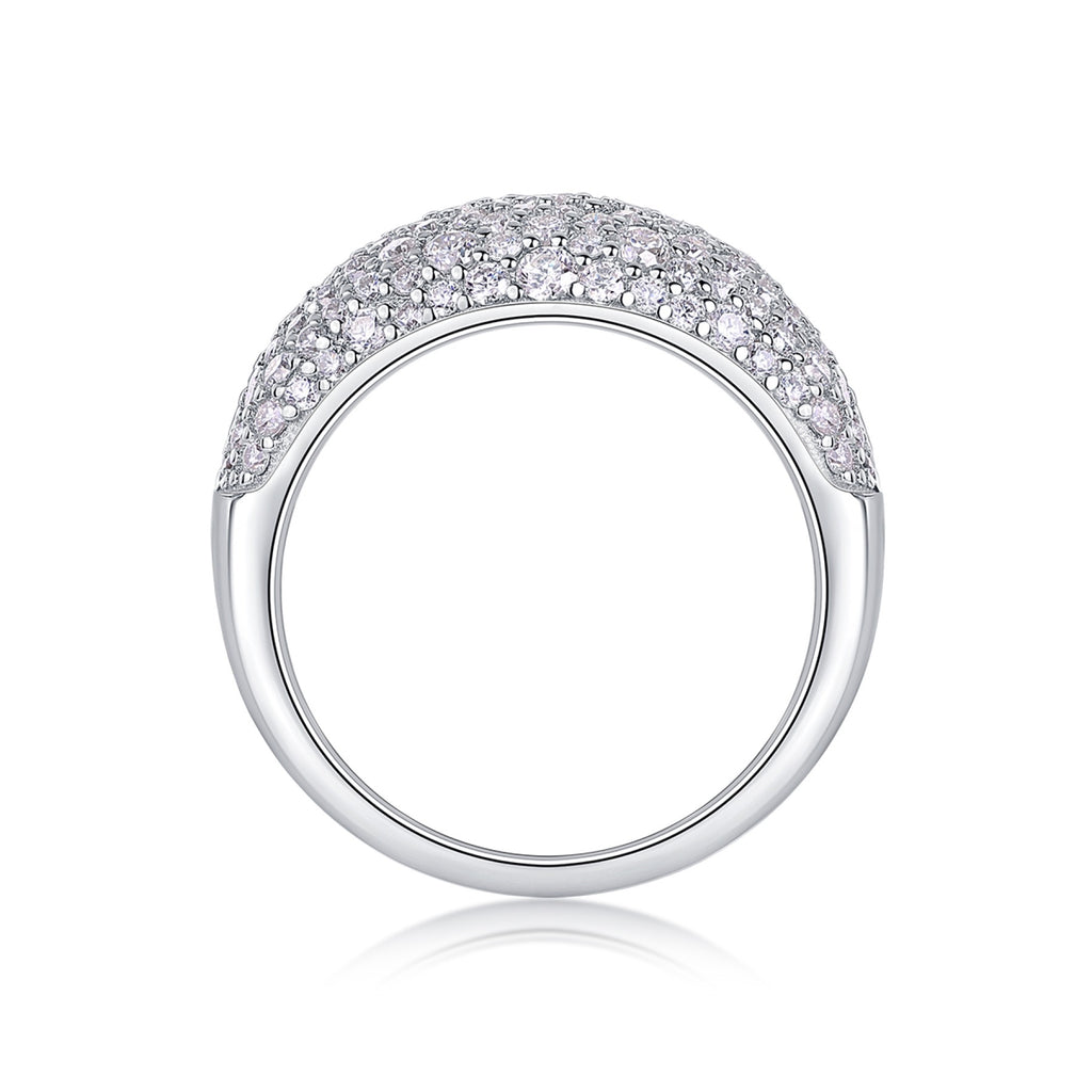 Nightsky Moissanite Band Ring in Sterling Silver