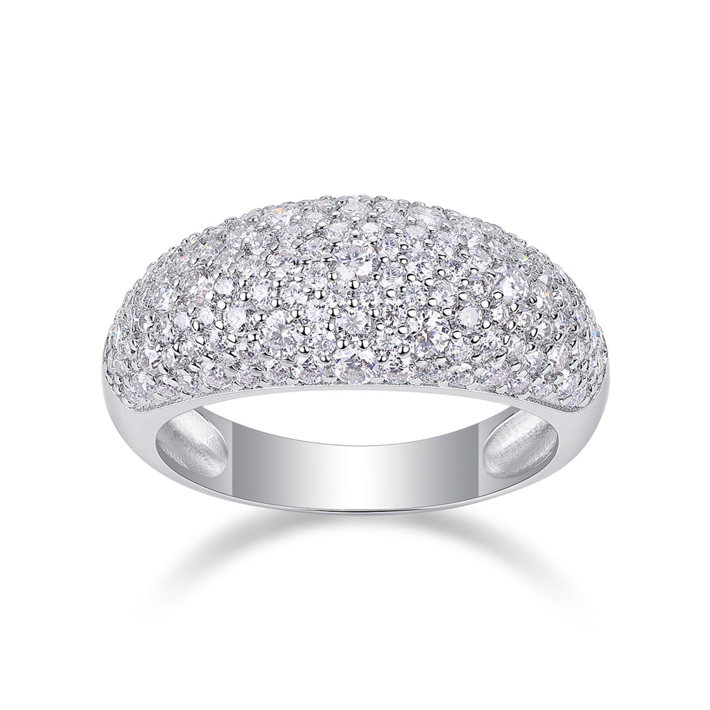Nightsky Moissanite Band Ring in Sterling Silver