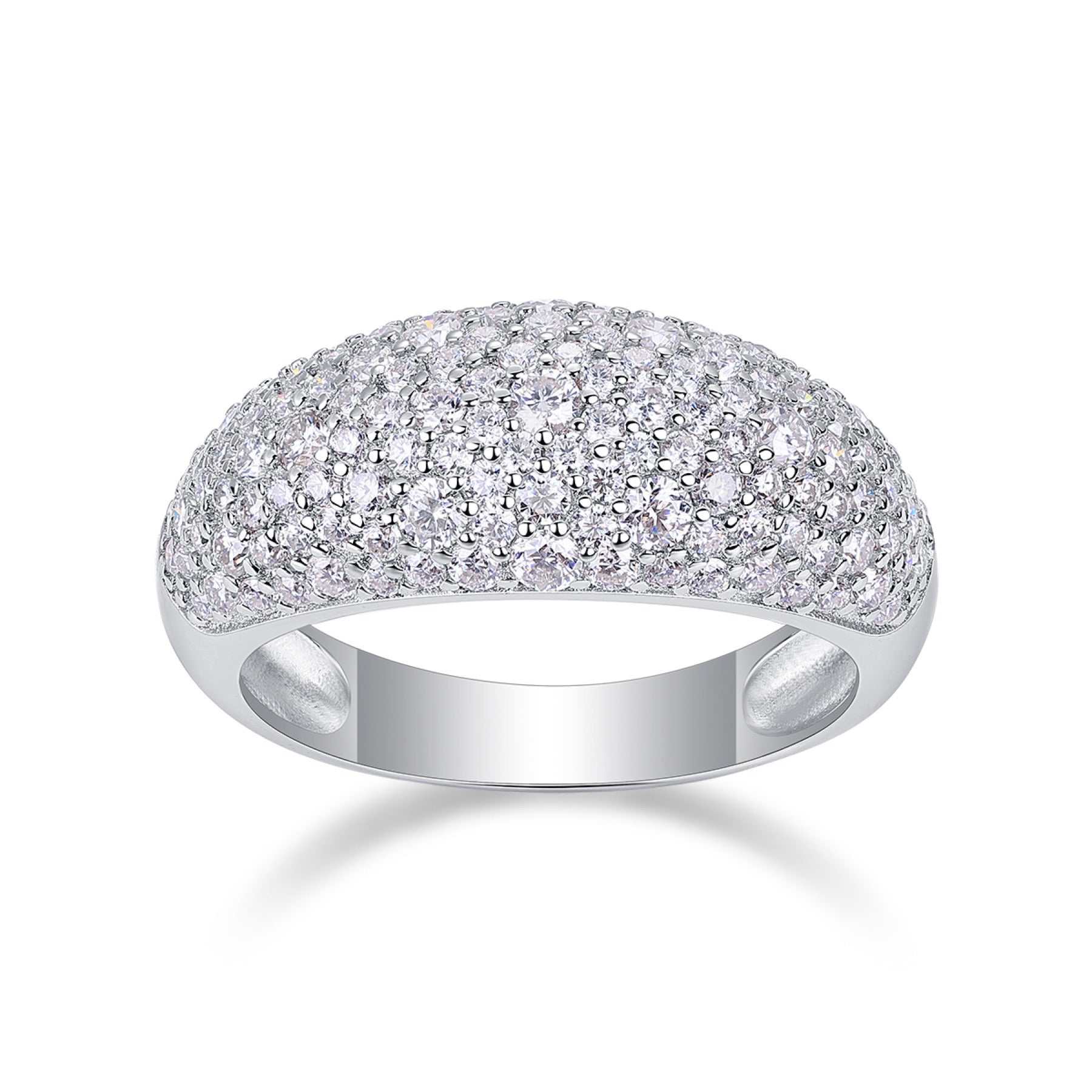 Nightsky Moissanite Band Ring in Sterling Silver