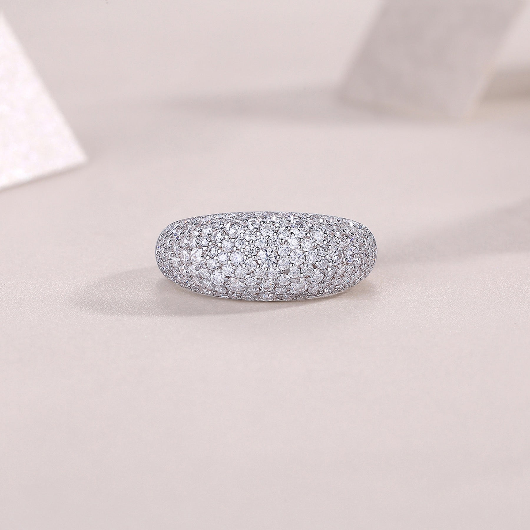 Nightsky Moissanite Band Ring in Sterling Silver