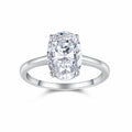 Ellisse Oval-Cut Moissanite Solitaire Ring in Sterling Silver