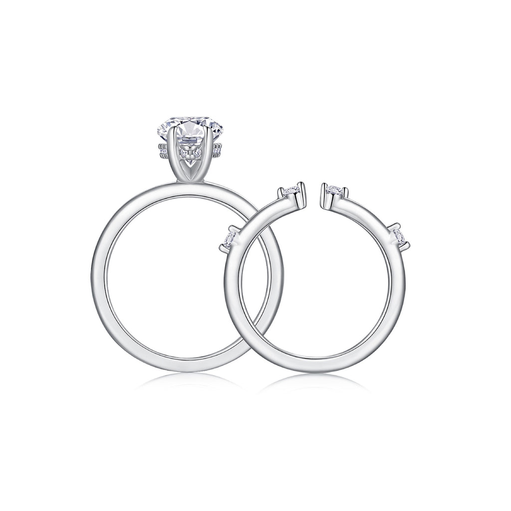 Marquessa Marquise-Cut Moissanite Solitaire Ring in Sterling Silver