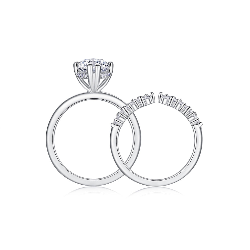 Stargaze Marquise-Cut Moissanite Solitaire Ring in Sterling Silver