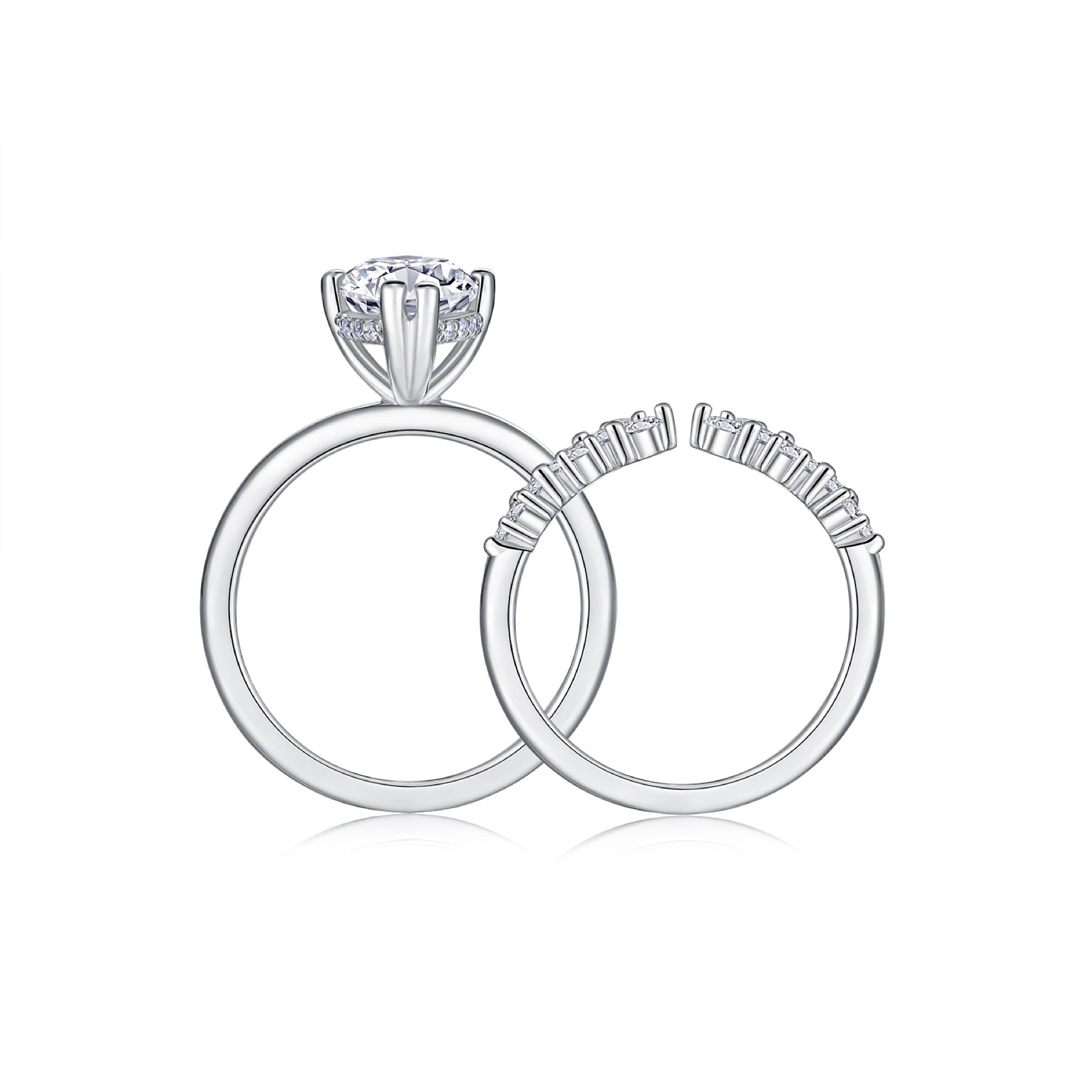 Stargaze Marquise-Cut Moissanite Solitaire Ring in Sterling Silver