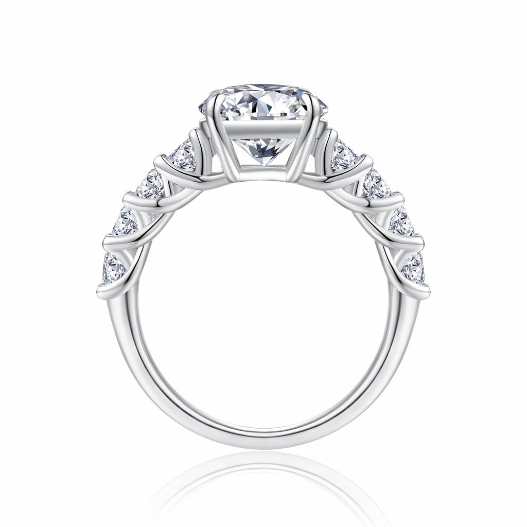 Classic 3 Carat Moissanite Solitaire Ring in Sterling Silver