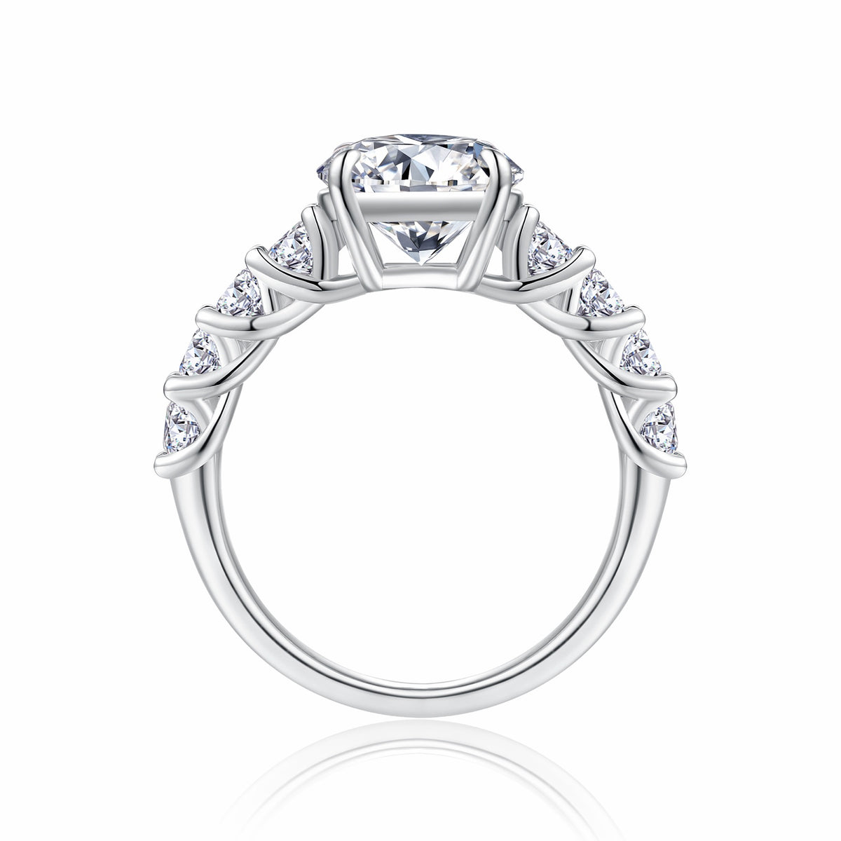 Classic 3 Carat Moissanite Solitaire Ring in Sterling Silver