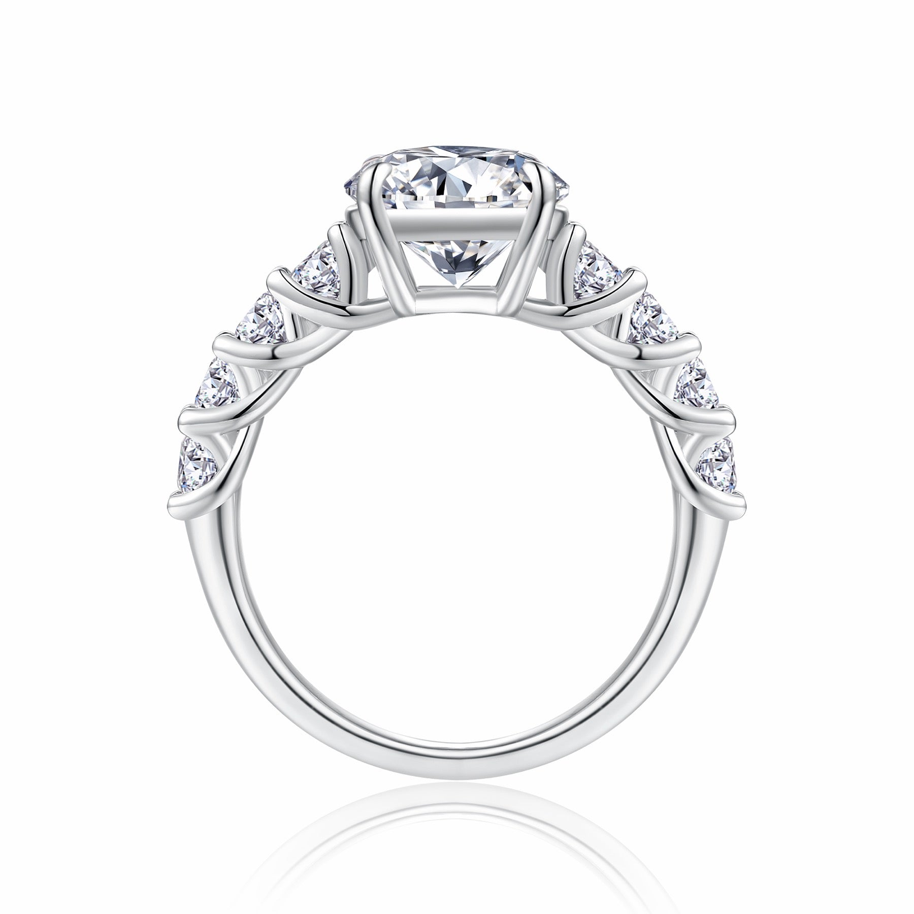 Classic 3 Carat Moissanite Solitaire Ring in Sterling Silver
