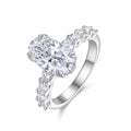 Ovale Oval-Cut Moissanite Solitaire Ring in Sterling Silver