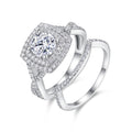 Triset 1 Carat Moissanite Three-Stone Ring in Sterling Silver