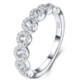 Ovalink Moissanite Eternity Band Ring in Sterling Silver