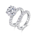 Timevow 5 Carat Moissanite Solitaire Ring in Sterling Silver
