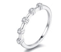 Stazione Moissanite Band Ring in Sterling Silver