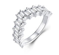 Vertice Moissanite Band Ring in Sterling Silver