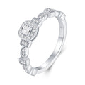 Smeraldino Moissanite Band Ring in Sterling Silver